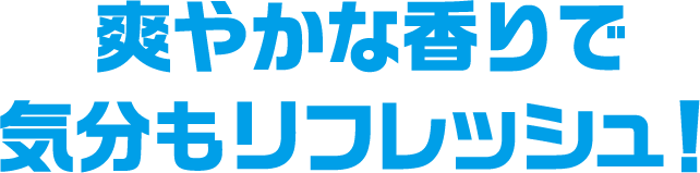 爽やかな香りで気分もリフレッシュ!